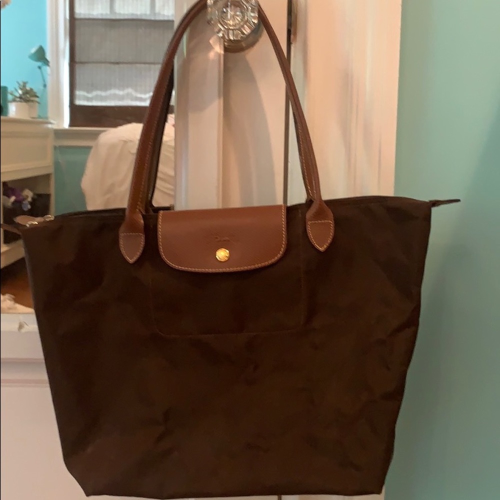 Long champ brown classic large sized tot…